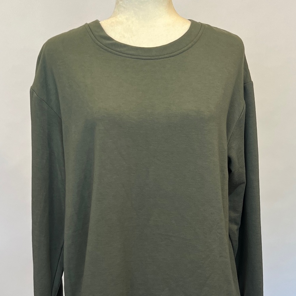 WLSS037 Women’s ORVIS Olive Green Long Sleeve Crew Neck Sweatshirt size Large